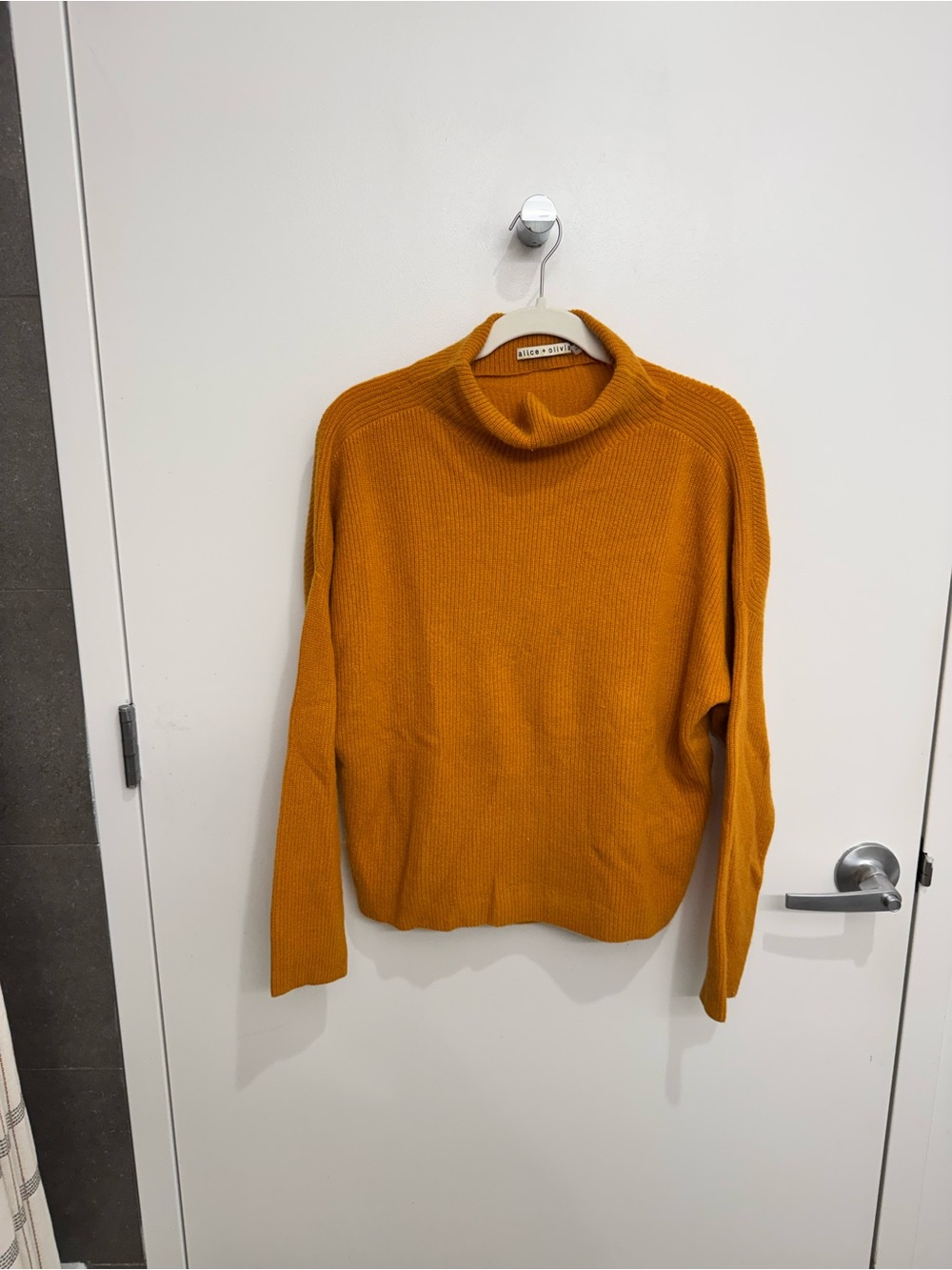 Alice + Olivia Mustard Turtleneck Sweater - cashmere